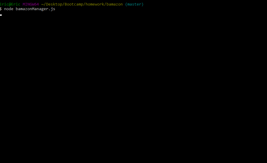 Bamazon Management App