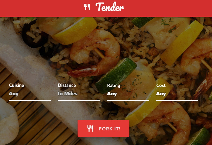 Tender Food App