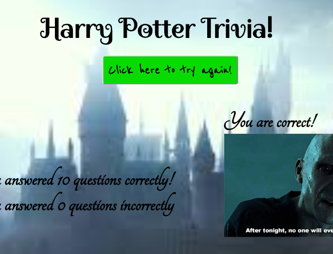 Harry Potter Trivia Quiz